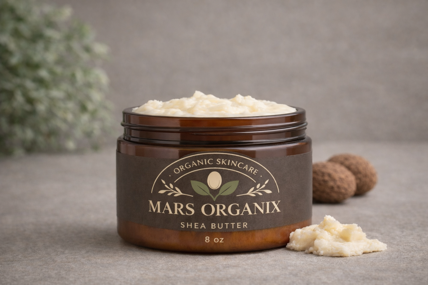 8 oz. Organic Shea Butter with Coconut Oil & Vitamin E